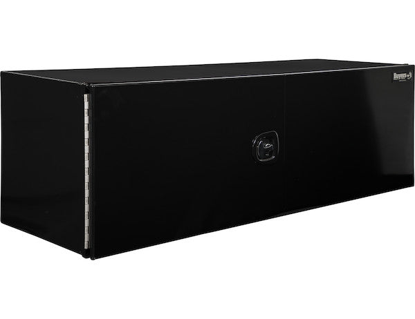 Buyers Products 72-in x 24-in x 24-in Pro Series Black Smooth Aluminum Underbody Truck Box with Barn Door - Double Barn Door - 1705950