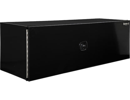 Buyers Products 72-in x 24-in x 24-in Pro Series Black Smooth Aluminum Underbody Truck Box with Barn Door - Double Barn Door - 1705950