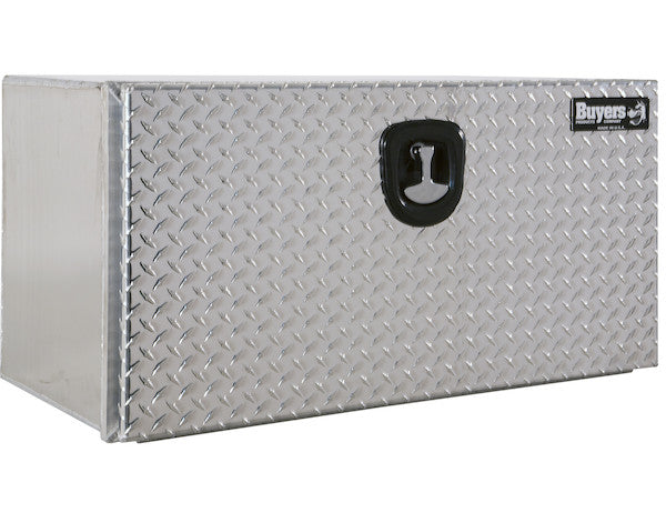 Buyers Products 48-in x 18-in x 18-in Pro Series Smooth Aluminum Underbody Truck Box with Diamond Tread Door - 1706510