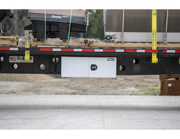 Buyers Products 60-in x 24-in x 24-in White Smooth Aluminum Underbody Truck Tool Box - Double Barn Door - 1706845