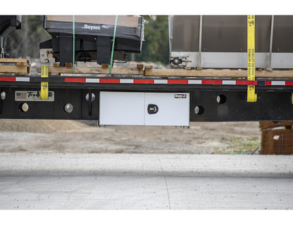 Buyers Products 60-in x 24-in x 24-in White Smooth Aluminum Underbody Truck Tool Box - Double Barn Door - 1706845