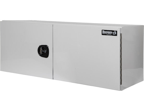 Buyers Products 60-in x 24-in x 24-in White Smooth Aluminum Underbody Truck Tool Box - Double Barn Door - 1706845