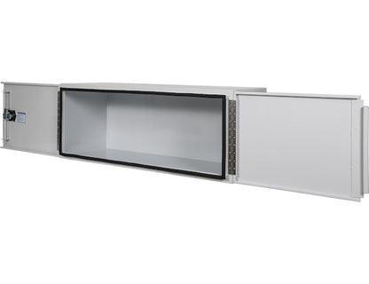 Buyers Products 60-in x 24-in x 24-in White Smooth Aluminum Underbody Truck Tool Box - Double Barn Door - 1706845