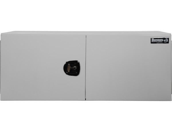 Buyers Products 72-in x 24-in x 24-in White Smooth Aluminum Underbody Truck Tool Box - Double Barn Door - 1706850