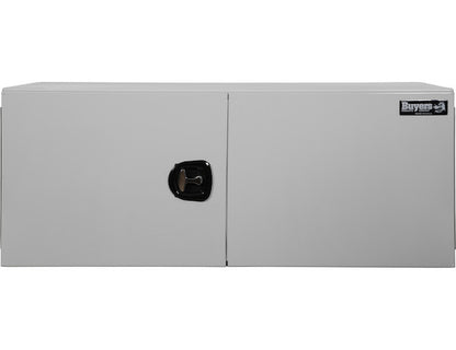 Buyers Products 60-in x 24-in x 24-in White Smooth Aluminum Underbody Truck Tool Box - Double Barn Door - 1706845