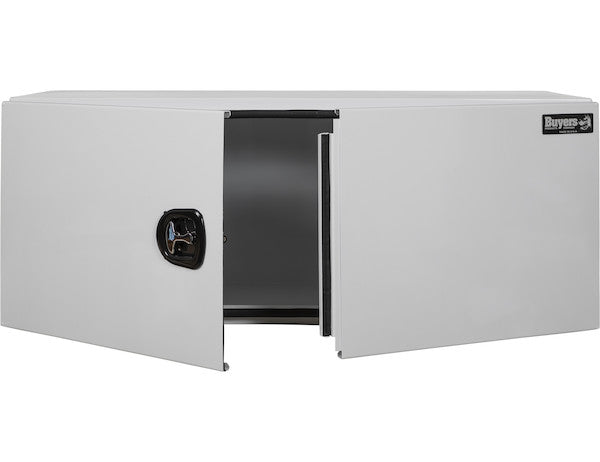 Buyers Products 72-in x 24-in x 24-in White Smooth Aluminum Underbody Truck Tool Box - Double Barn Door - 1706850