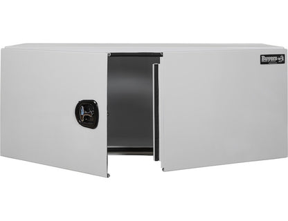 Buyers Products 60-in x 24-in x 24-in White Smooth Aluminum Underbody Truck Tool Box - Double Barn Door - 1706845