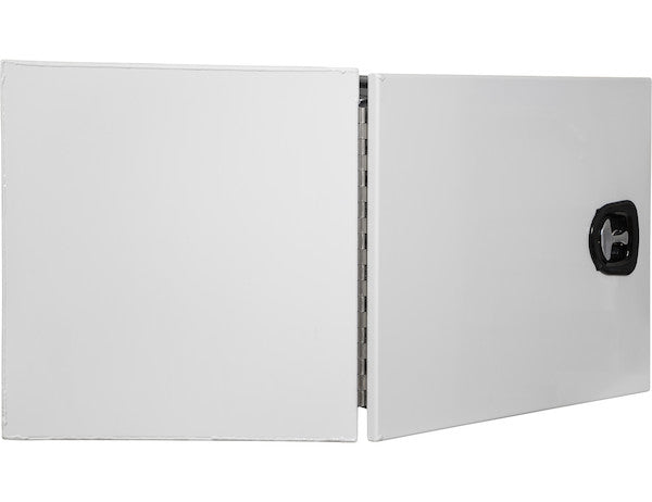 Buyers Products 60-in x 24-in x 24-in White Smooth Aluminum Underbody Truck Tool Box - Double Barn Door - 1706845