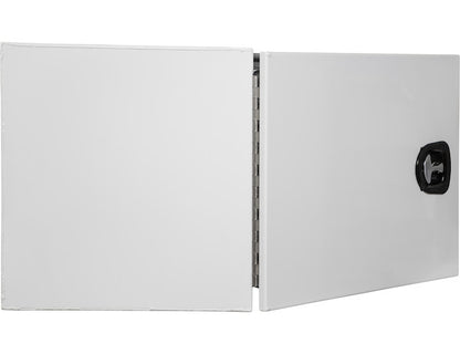 Buyers Products 60-in x 24-in x 24-in White Smooth Aluminum Underbody Truck Tool Box - Double Barn Door - 1706845