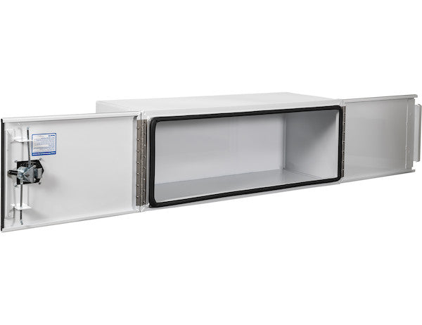 Buyers Products 36-in x 24-in x 24-in Pro Series White Smooth Aluminum Underbody Truck Box - Double Barn Door - 1706935