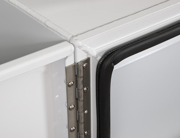 Buyers Products 36-in x 24-in x 24-in Pro Series White Smooth Aluminum Underbody Truck Box - Double Barn Door - 1706935