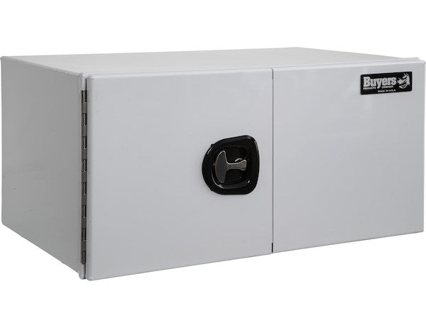 Buyers Products 36-in x 18-in x 24-in Pro Series White Smooth Aluminum Underbody Truck Box - Double Barn Door - 1706920