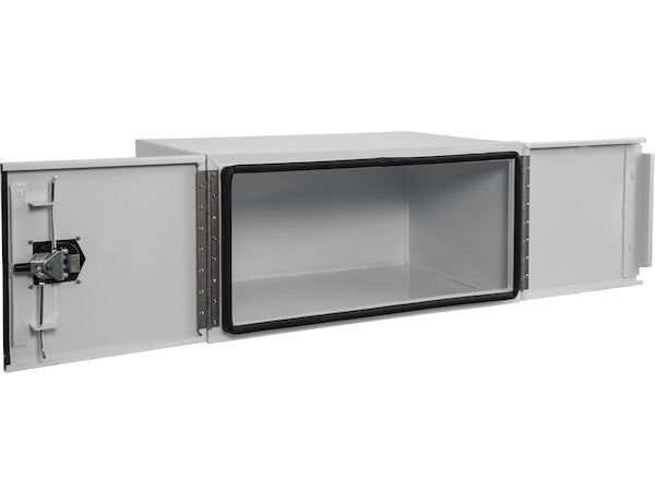 Buyers Products 36-in x 18-in x 24-in Pro Series White Smooth Aluminum Underbody Truck Box - Double Barn Door - 1706920