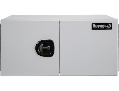 Buyers Products 36-in x 18-in x 24-in Pro Series White Smooth Aluminum Underbody Truck Box - Double Barn Door - 1706920