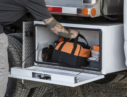 Buyers Products 36-in x 18-in x 18-in White Pro Series Smooth Aluminum Underbody Truck Box - 1707965