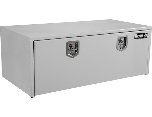 Buyers Products 48-in x 18-in x 24-in White Steel Underbody Truck Box - 1708410