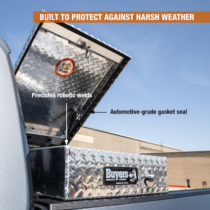 Buyers Products 71-in x 23-in x 27-in Diamond Tread Aluminum Gull Wing Truck Box - 1710423