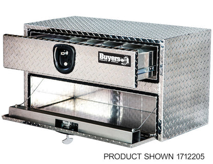 Buyers Products 48-in x 20-in x 18-in Diamond Tread Aluminum Underbody Truck Box with Drawer - 1712210