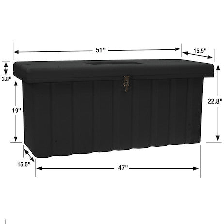 Buyers Products 22.5x19.5/18.75x51/47-in Black Poly Multipurpose Chest - 1712250