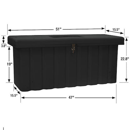 Buyers Products 22.5x19.5/18.75x51/47-in Black Poly Multipurpose Chest - 1712250