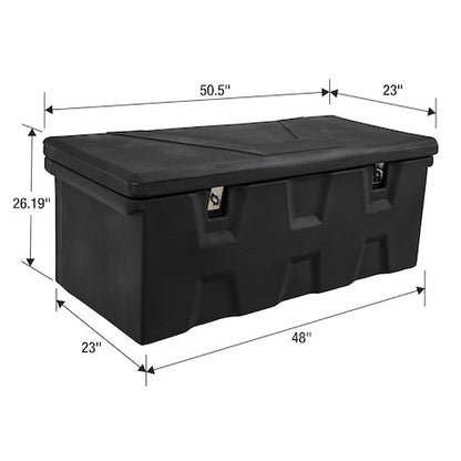 Buyers Products 51-in x 26-in x 23-in Black Poly Multipurpose Chest - 1712255