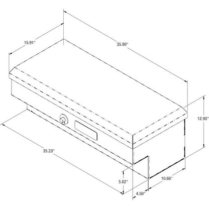 Buyers Products 36-in x 13-in x 16-in Diamond Tread Aluminum Lo-Sider Truck Box - 1713005