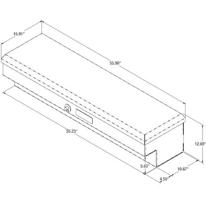 Buyers Products 56-in x 13-in x 16-in Diamond Tread Aluminum Lo-Sider Truck Box - 1713025