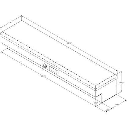 Buyers Products 70-in x 13-in x 16-in Diamond Tread Aluminum Lo-Sider Truck Box - 1713030