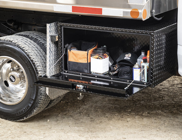 Buyers Products 36-in x 18-in x 18-in Textured Matte Black Diamond Tread Aluminum Underbody Truck Box - 1715105