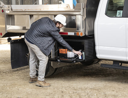 Buyers Products 36-in x 18-in x 18-in Textured Matte Black Diamond Tread Aluminum Underbody Truck Box - 1715105