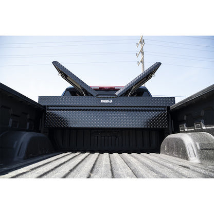 Buyers Products 71-in x 23-in x 20-in Gloss Black Diamond Tread Aluminum Gull Wing Truck Box - 1720413