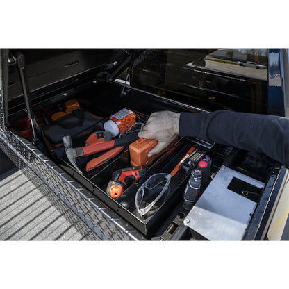 Buyers Products 71-in x 23-in x 20-in Gloss Black Diamond Tread Aluminum Gull Wing Truck Box - 1720413