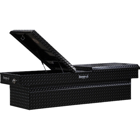 Buyers Products 71-in x 18-in x 27-in Gloss Black Diamond Tread Aluminum Gull Wing Truck Box - 1720420
