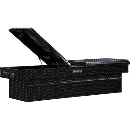 Buyers Products 23x27x71-in Gloss Black Diamond Tread Aluminum Gull Wing Truck Box - 1720423