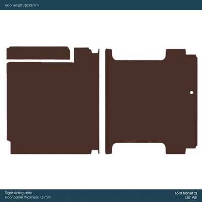 Kore KoskiCrown Phenolic Birch Van Floor Kit for Ford Transit 130-in WB - 1721214100410_OWAC