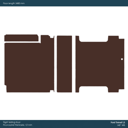 Kore KoskiCrown Phenolic Birch Van Floor Kit for Ford Transit 148-in WB - 1721314100410_OWAC