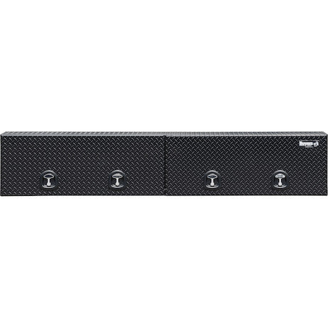 Buyers Products 16x13x96-in Gloss Black Diamond Tread Aluminum Topsider Truck Box with Flip-Up Doors - 1721361