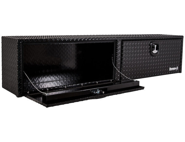 Buyers Products 72-in x 16-in x 16-in Gloss Black Diamond Tread Aluminum Topsider Truck Box - 1721551