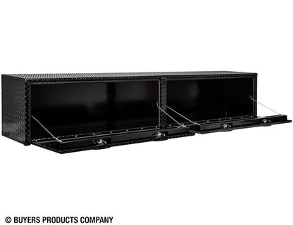 Buyers Products 96-in x 16-in x 13-in Gloss Black Diamond Tread Aluminum Topsider Truck Box - 1721561
