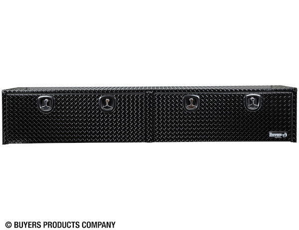 Buyers Products 96-in x 16-in x 13-in Gloss Black Diamond Tread Aluminum Topsider Truck Box - 1721561