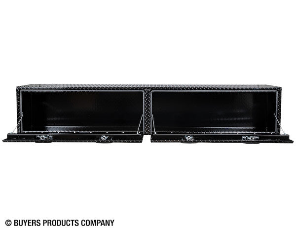 Buyers Products 96-in x 16-in x 13-in Gloss Black Diamond Tread Aluminum Topsider Truck Box - 1721561