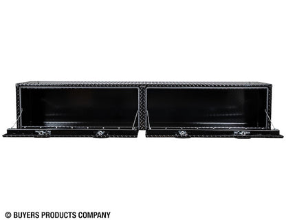 Buyers Products 96-in x 16-in x 13-in Gloss Black Diamond Tread Aluminum Topsider Truck Box - 1721561