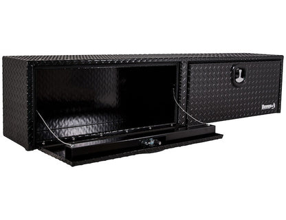 Buyers Products 72-in x 18-in x 16-in Gloss Black Diamond Tread Aluminum Topsider Truck Box - 1721563