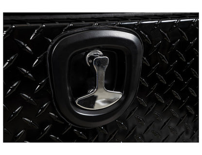 Buyers Products 72-in x 18-in x 16-in Gloss Black Diamond Tread Aluminum Topsider Truck Box - 1721563