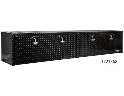 Buyers Products 96-in x 18-in x 16-in Gloss Black Diamond Tread Aluminum Topsider Truck Box - 1721568