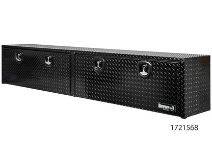 Buyers Products 96-in x 18-in x 16-in Gloss Black Diamond Tread Aluminum Topsider Truck Box - 1721568