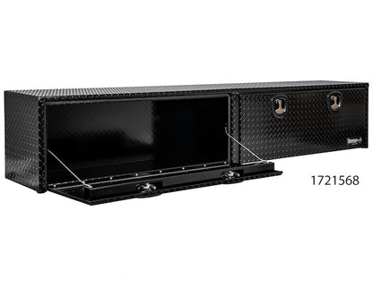 Buyers Products 96-in x 18-in x 16-in Gloss Black Diamond Tread Aluminum Topsider Truck Box - 1721568