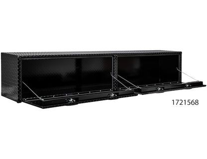 Buyers Products 96-in x 18-in x 16-in Gloss Black Diamond Tread Aluminum Topsider Truck Box - 1721568