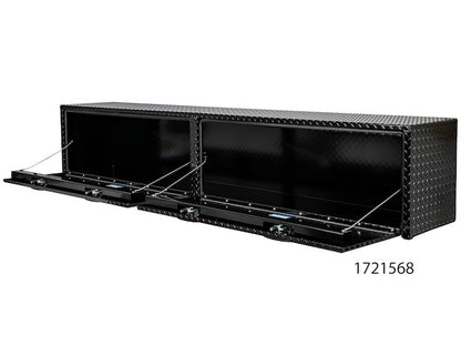 Buyers Products 96-in x 18-in x 16-in Gloss Black Diamond Tread Aluminum Topsider Truck Box - 1721568