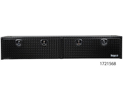 Buyers Products 96-in x 18-in x 16-in Gloss Black Diamond Tread Aluminum Topsider Truck Box - 1721568